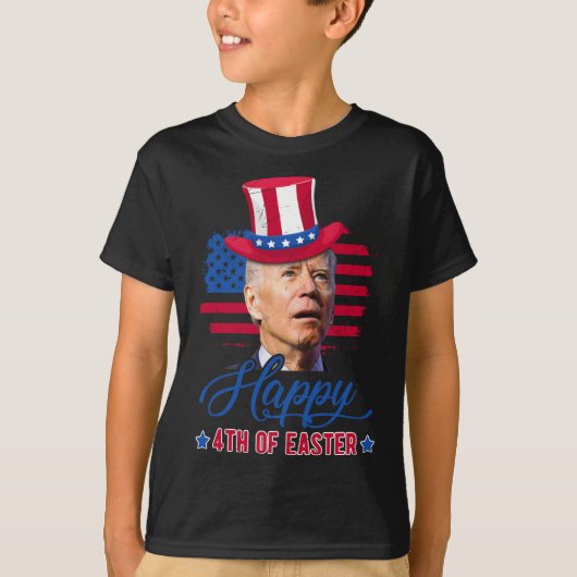 Grappig Biden Dazed Merry 4th van Pasen 4th van ju T-shirt (Voorkant)