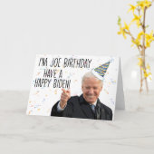 Grappig Biden Verjaardag Wenskaart Kaart (Gele Bloem)