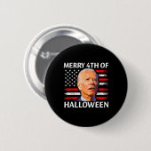 Grappig Biden verward Merry 4th van Halloween Meme Ronde Button 5,7 Cm (Voorkant /achterkant)
