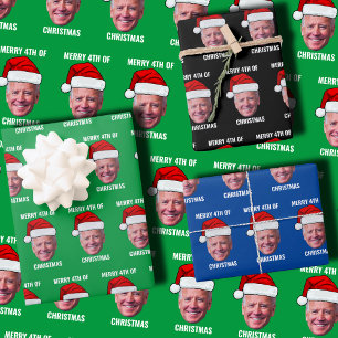 Grappig Biden Verward Vrolijk Gelukkig 4th van Jul Inpakpapier Vel