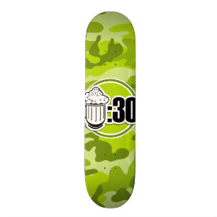 Grappig Bier : 30, felgroene camo, camouflage Persoonlijk Skateboard