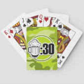Grappig Bier : 30, felgroene camo, camouflage Pokerkaarten (Achterkant)