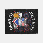 Grappig bier 4 juli kat liefhebber gewoon hier om fleece deken (Voorkant (Horizontaal))