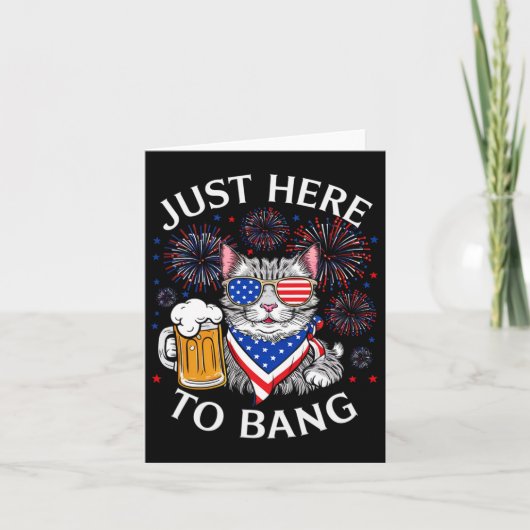 Grappig bier 4 juli kat liefhebber gewoon hier om kaart (Voorkant)