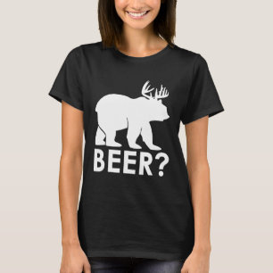 Grappig Bier Beer Herten Jagen Hiker Hunter Campin T-shirt