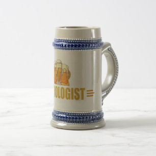 Grappig Bier Bieroloog Houdt van het Drinken van A Bierpul