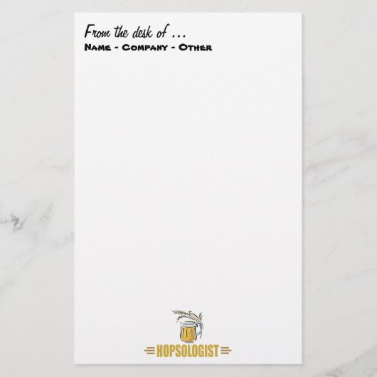 Grappig Bier Briefpapier (Voorkant)