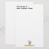 Grappig Bier Briefpapier (Voorkant / Achterkant)