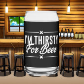 Grappig bier dorstig woord kunst blikvorm glas