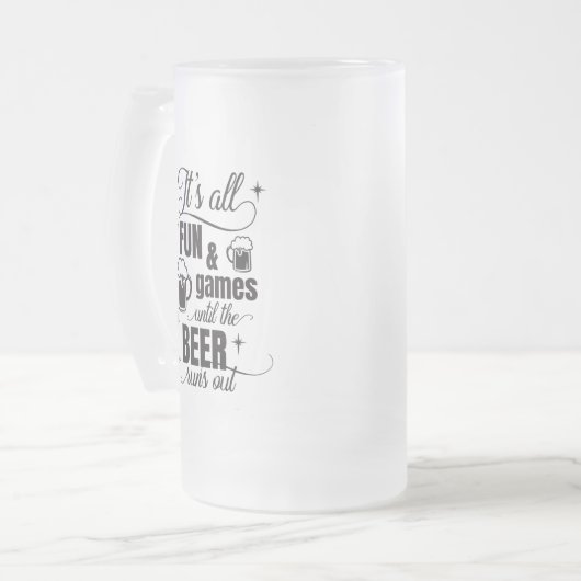 grappig bier drink woordkunst matglas bierpul (Voorkant links)