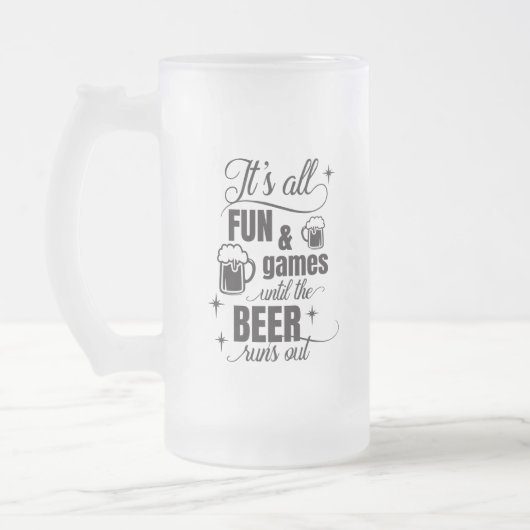 grappig bier drink woordkunst matglas bierpul (Links)