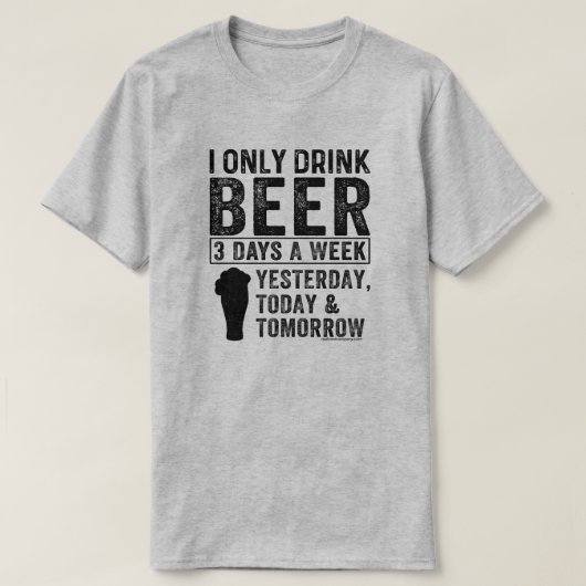 Grappig Bier Drinken Shirt – Cadeau voor Bierliefh (Design voorkant)