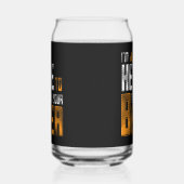 Grappig bier drinken woordkunst blikvorm glas (Links)