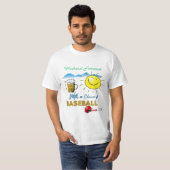 GRAPPIG! Bier en honkbal - Weekend Forecast Tshirt (Voorkant volledig)