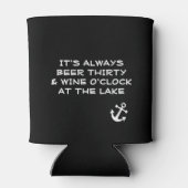 Grappig bier en wijn aan het meer blikjeskoeler (Achterkant)