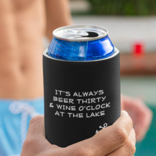 Grappig bier en wijn aan het meer blikjeskoeler