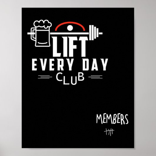Grappig bier gewichtheffen bodybuilding powerlifti poster (Voorkant)