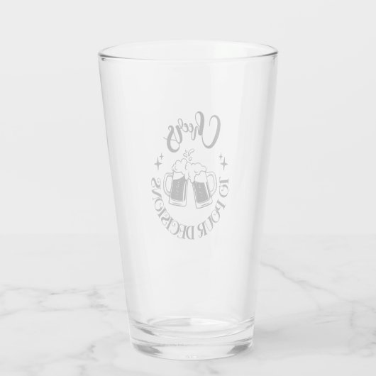 Grappig Bier Glas (Achterkant)