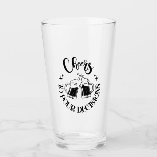 Grappig Bier Glas (Voorkant)