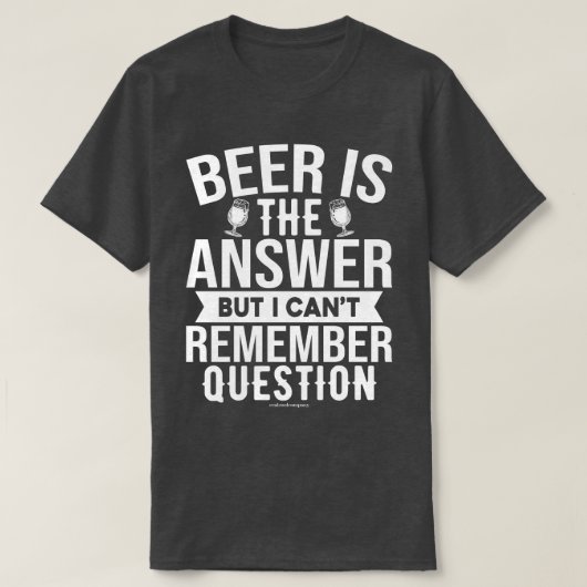 Grappig Bier Graphic T-shirt - Bier is het Antwoor (Design voorkant)