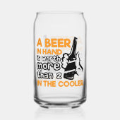 Grappig bier hand cooler woord art blikvorm glas (Voorkant)