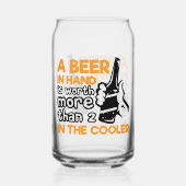 Grappig bier hand cooler woord art blikvorm glas (Achterkant)