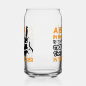 Grappig bier hand cooler woord art blikvorm glas (Links)
