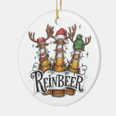 Grappig Bier Keramisch Ornament (Links)