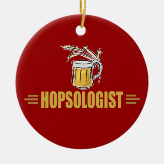 Grappig Bier Keramisch Ornament (Voorkant)