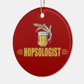 Grappig Bier Keramisch Ornament (Links)