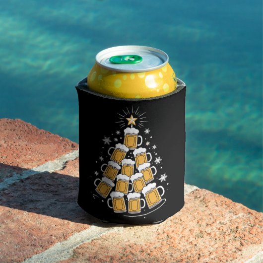 Grappig Bier Kerstboom Vakantie Drinken Blikjeskoeler (Insitu Zwembad)