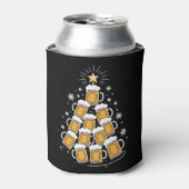Grappig Bier Kerstboom Vakantie Drinken Blikjeskoeler (Blikje Voorkant)