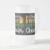 grappig bier Kerstmis juichen Matglas Bierpul (Voorkant rechts)