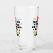 Grappig Bier Liefhebber cadeau Custom Naam Glas (Links)