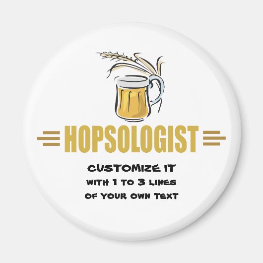 Grappig Bier Magneet (Voorkant)