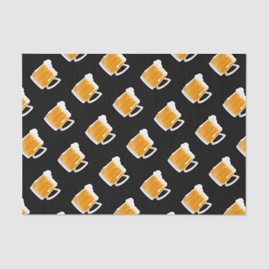 Grappig bier mok feestpatroon tissuepapier (Voorkant)