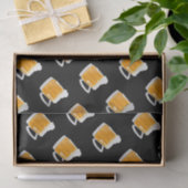 Grappig bier mok feestpatroon tissuepapier (Geschenk)