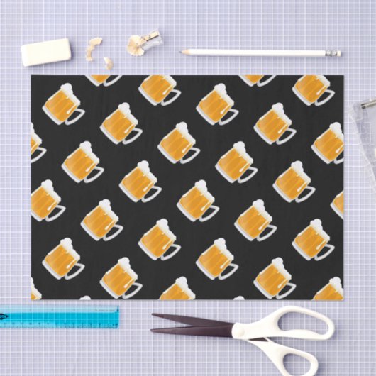 Grappig bier mok feestpatroon tissuepapier (Craft)