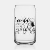 Grappig bier oefening woord kunst blikvorm glas (Achterkant)