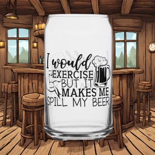 Grappig bier oefening woord kunst blikvorm glas