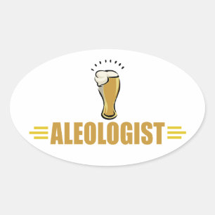 Grappig Bier Ovale Sticker