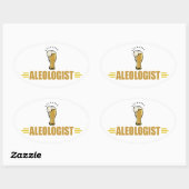 Grappig Bier Ovale Sticker (Vel)