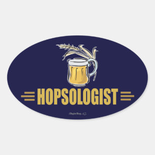 Grappig Bier Ovale Sticker