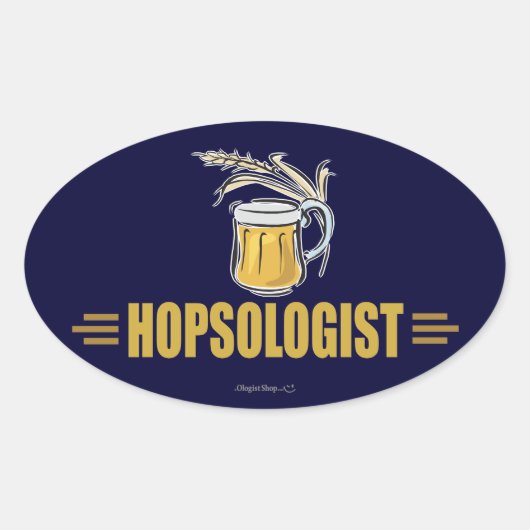 Grappig Bier Ovale Sticker (Voorkant)