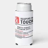 Grappig bier recept familie reünie aangepaste teks seltzer blikjeskoeler (Seltzer Voorkant)