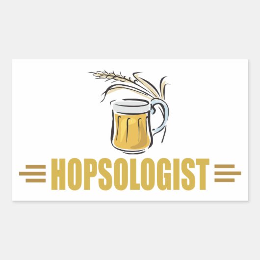 Grappig Bier Rechthoekige Sticker (Voorkant)