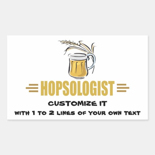 Grappig Bier Rechthoekige Sticker (Voorkant)
