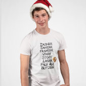 Grappig Bier Rendier Namen Kerstvakantie T-shirt