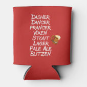 Grappig bier rendieren namen Kerstmis Blikjeskoeler (Voorkant)