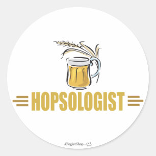 Grappig Bier Ronde Sticker